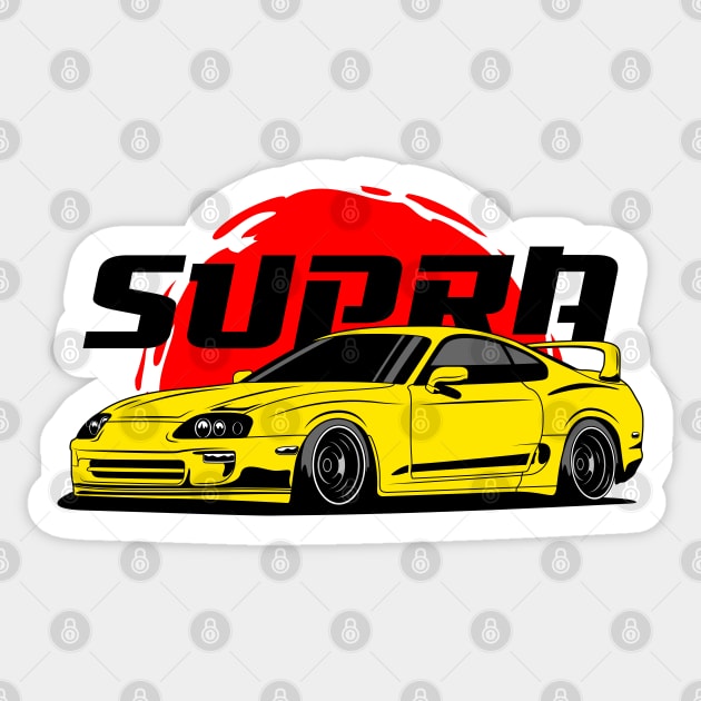 Gold Supra JDM Sticker by GoldenTuners